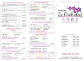 De Orchidee Eindhoven menu