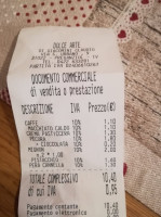 Dolce Arte menu