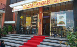 Orange Food Pizza Kebab outside