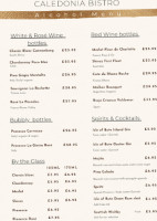 Caledonia Coffeehouse And Bistro menu