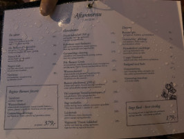 Frk. Barners Kaelder menu