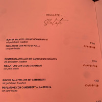 Derby Club menu