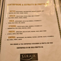 Suraja Cafe' menu