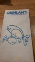 Quinlans Seafood menu