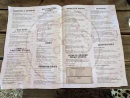 The Hunloke Arms menu