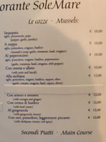 Cozzeria Solemare menu
