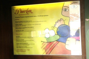 Panam Restaurant Bar menu