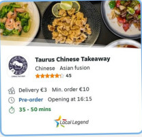 Taurus Chinese Takeaway menu