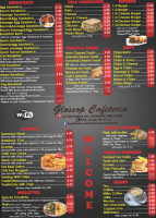 Glossop Cafeteria menu
