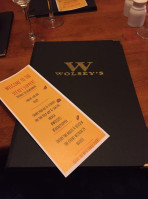 Wolsey's And Eating House menu