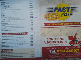 Fast-pizza menu