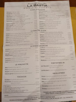 La Bastia menu