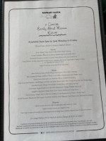 Elephant Castle menu