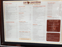 Los Argentinos menu