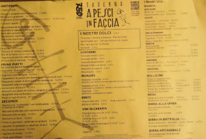 Taverna A Pesci In Faccia menu