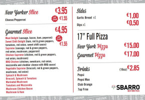 Sbarro New York Pizza Heuston menu