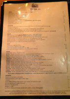 The Oak menu