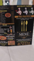 Tre Fratelli menu