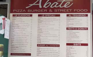 Abate Pizza Burger Street Food menu