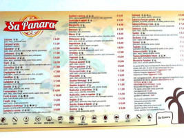 Sa Panara menu