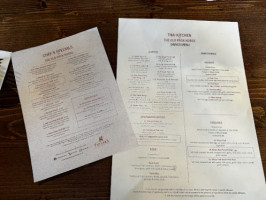 The Old Pack Horse menu