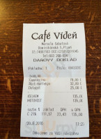 Kavárna Café Vídeň menu