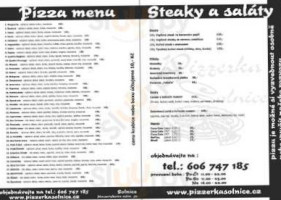 Pizzerka Solnice menu