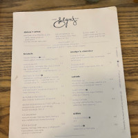 Evelyn's Cafe menu
