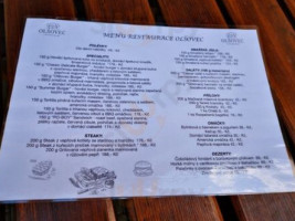 Restaurace Olsovec menu