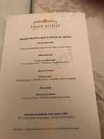 Piano Nobile At Chateau Mcely menu