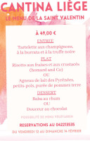 Cantina Liege menu