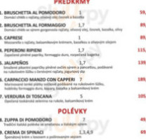 Restaurace U Černinů menu