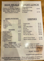 Lochaber Cafe menu