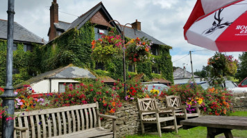 At The Exmoor White Horse Inn outside