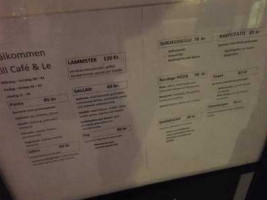 Café Le menu