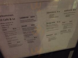 Café Le menu