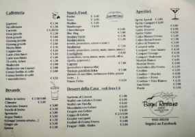 Bagni Restano menu