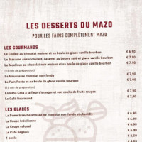 Brasserie Mazo menu