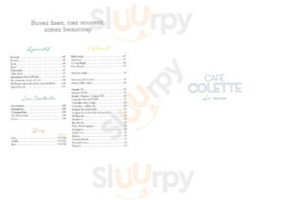 Café Colette menu