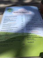 Onder De Platanen menu