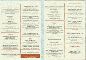 The Coach Horses menu