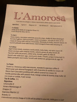 L'Amorosa menu