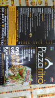 Pizzaritro' menu