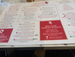 The Red Lion menu