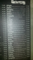 Mangio Pizza menu