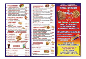 Pizzeria Kebab menu