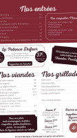 Le Grill Dufour menu