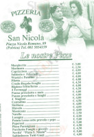 San Nicola menu