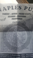 Naples Pub menu