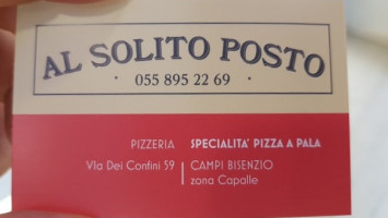 Al Solito Posto menu